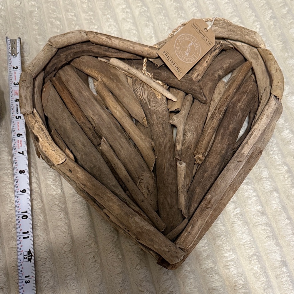 Rustic Driftwood Heart Decor